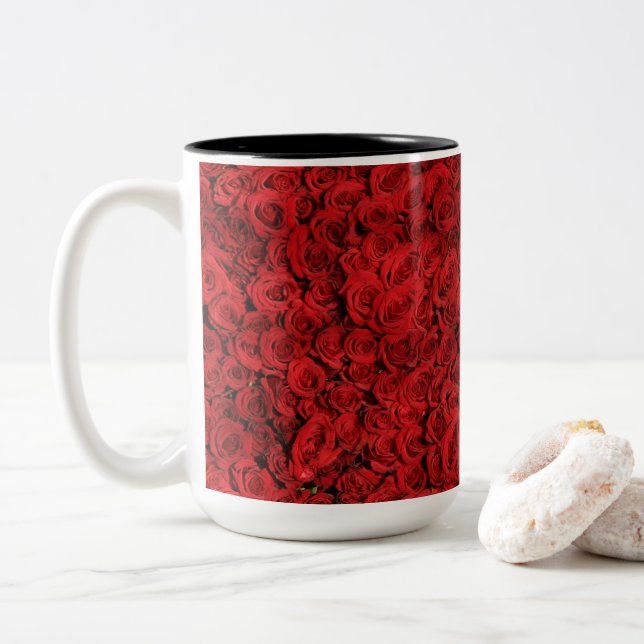 Rose Patch Mug (With Donut)