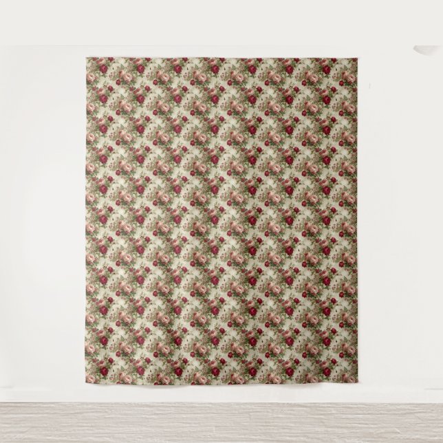 Rose Pattern Beauty Tapestry (Front)