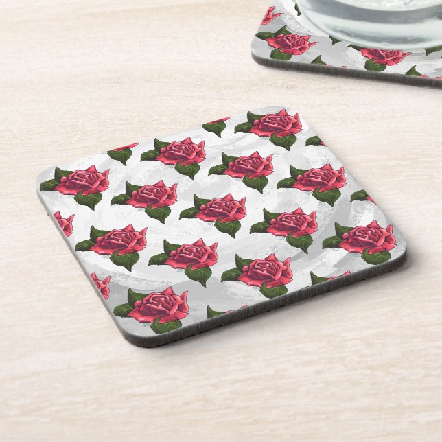 Rose Pattern Coaster (Left Side)