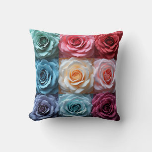 Rose pattern cushion