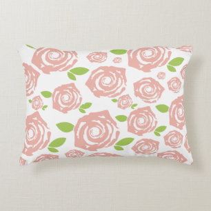 rose pattern decorative cushion