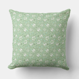 Rose pattern in light Green Cushion