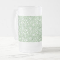 Rose pattern in light Green