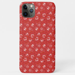 Rose pattern in red iPhone 11 pro max case