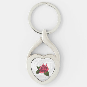 Rose Pattern Key Ring