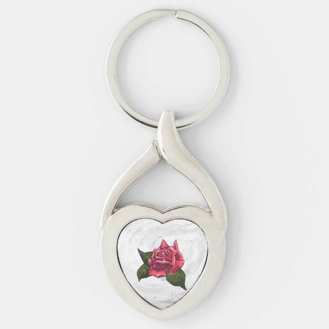 Rose Pattern Key Ring (Front)
