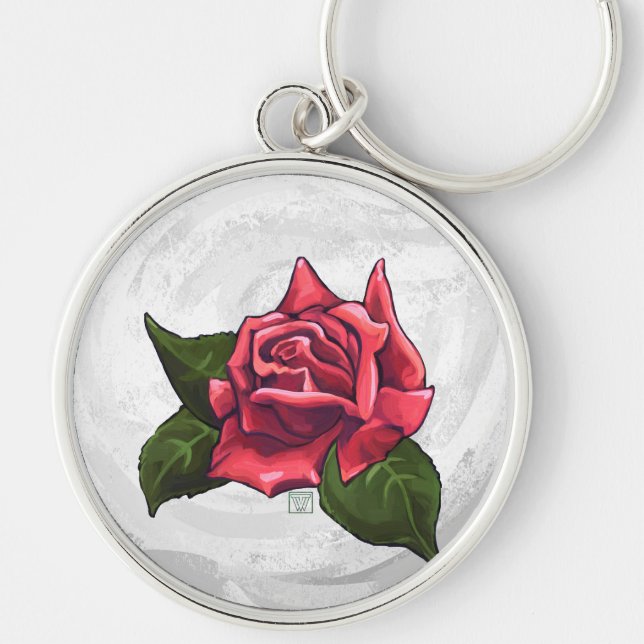 Rose Pattern Key Ring (Front)