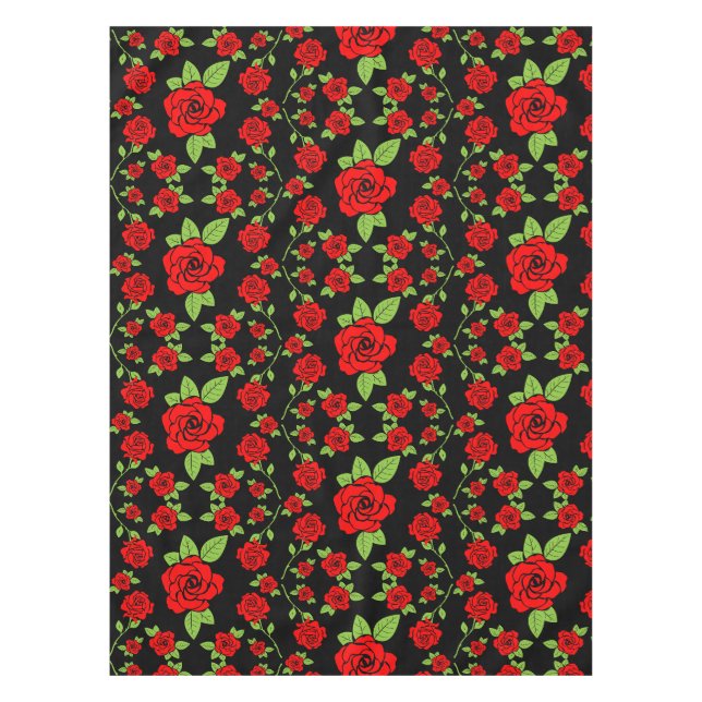 Rose Pattern Kitchen Gifts Tablecloth (Front)
