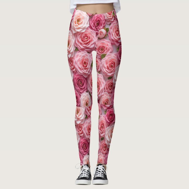 rose pattern leggings (Front)