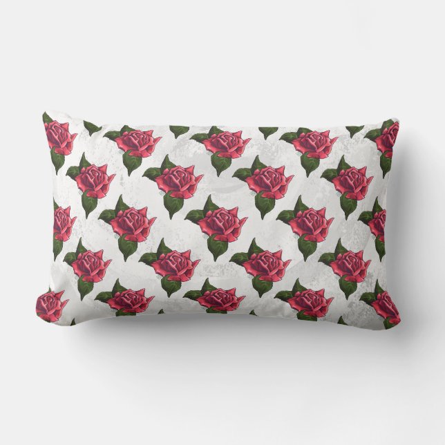 Rose Pattern Lumbar Cushion (Front)