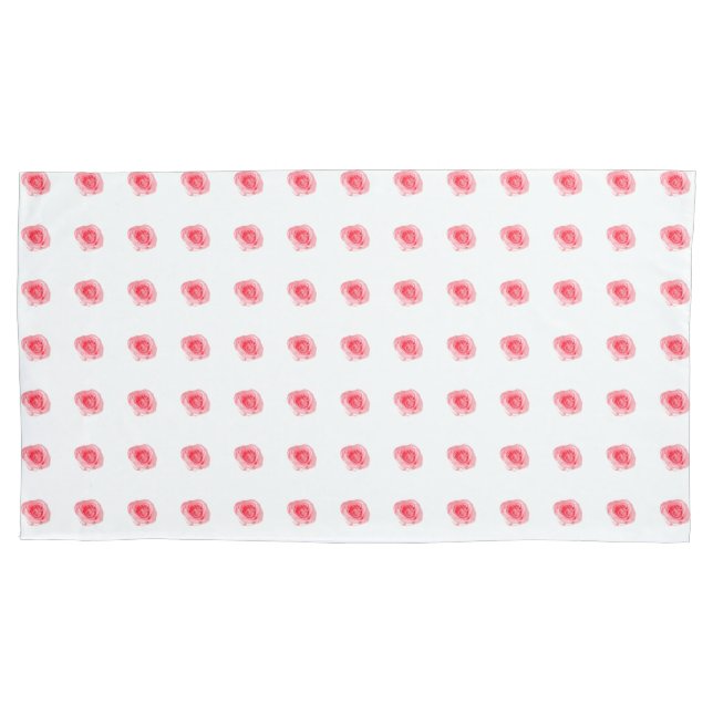 Rose Pattern Pillowcase (Front-Left)