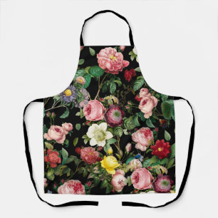 Rose Pattern Pink and Red Apron