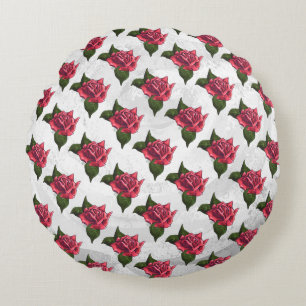 Rose Pattern Round Cushion
