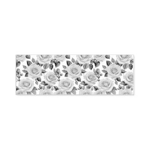 rose pattern self inking stamp