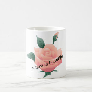 Rose (Peach) - Beautiful nature Coffee Mug