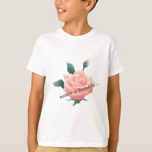 Rose (Peach) - Beautiful nature T-Shirt