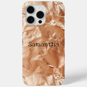 Rose Peach Gold Glam  iPhone 15 Pro Max Case