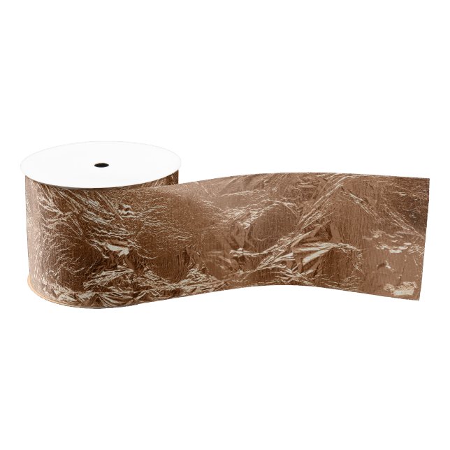 Rose Peach Gold Glam  Grosgrain Ribbon (Spool)