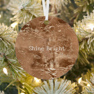 Rose Peach Gold Glam  Metal Tree Decoration