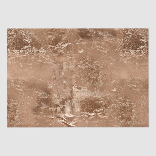 Rose Peach Gold Glam  Tissue Paper (Front)