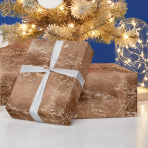 Rose Peach Gold Glam  Wrapping Paper