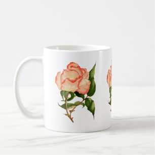 rose peach watercolor flower Mug