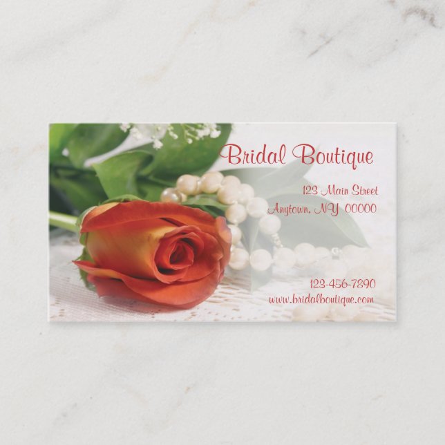 Rose Pearls Business Card (Front)