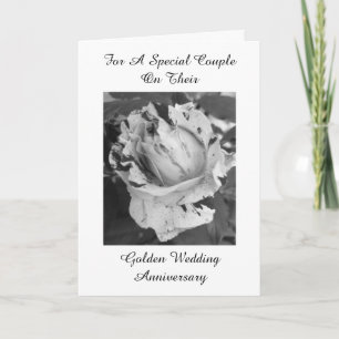 Rose Personalised 50th Wedding Anniversary Card