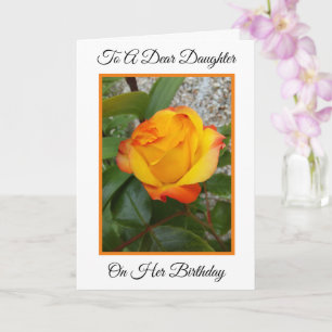 Rose Personalised Daughter Birthday Card