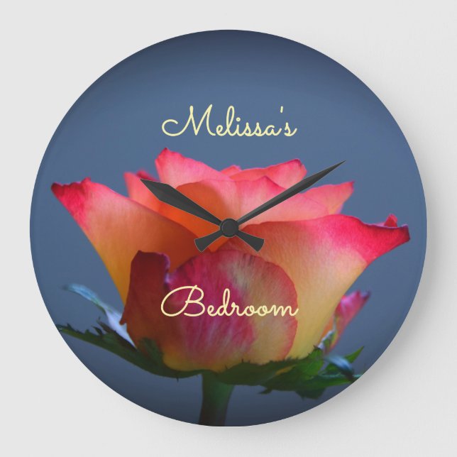Rose Personalizable Wall Clock (Front)