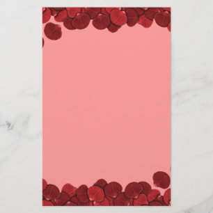 Rose Petal Border Stationary Stationery