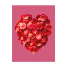 Rose Petal Heart Postcard