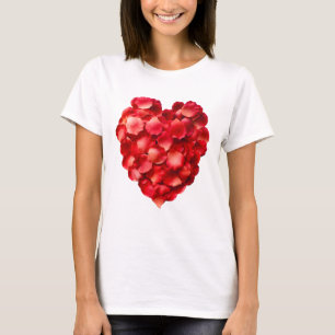 Rose Petal Heart Women's T-Shirt