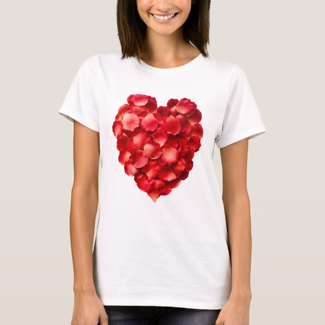 Rose Petal Heart Women's T-Shirt (Front)