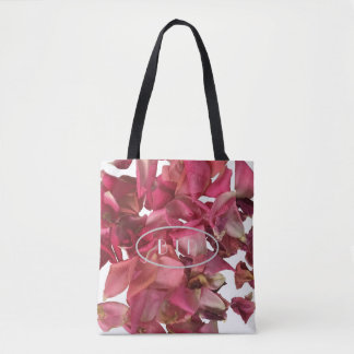 Rose Petal Pink Romantic Personalised Tote Bag