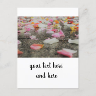 Rose Petal Wedding Postcard – Save the Date Card