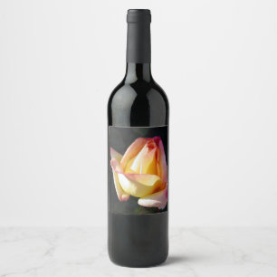 rose petal wine label