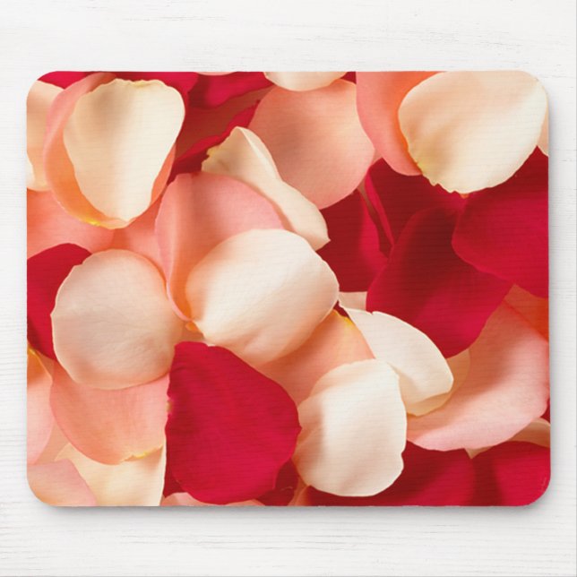 rose petals pink and red mouse mat (Front)