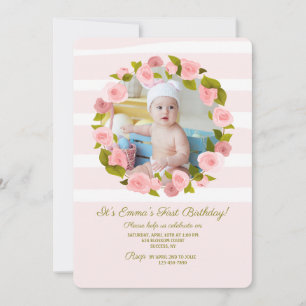 Rose Photo Frame Invitation