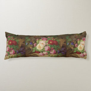Rose Piece at the Forest Floor with Butterflies Body Cushion