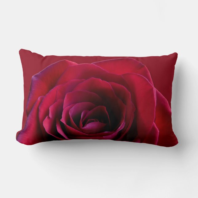 Rose Pillow Personalised Red Rose Pillows & Decor (Front)