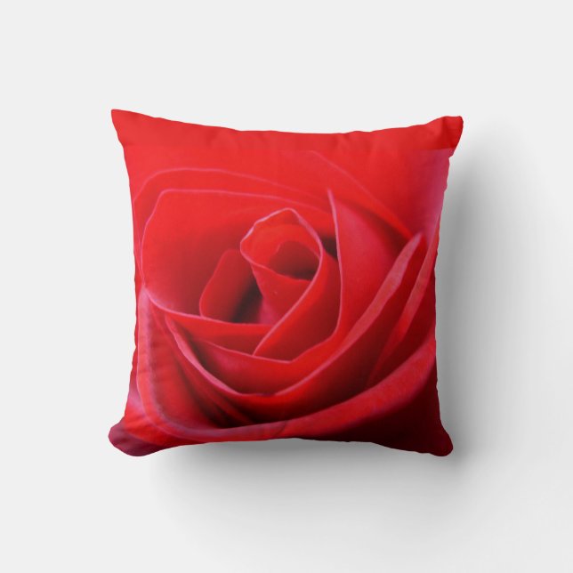 Rose Pillows Red Rose Pillows Flower Decor (Front)