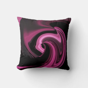 Rose Pink Abstract Heart Throw Pillow