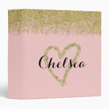 Rose Pink And Gold Glitter Cascade