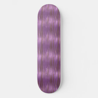 Rose Pink and Gold Liquid Metallic Effect Skateboard