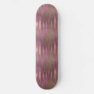 Rose Pink and Gold Liquid Metallic Effect Skateboard