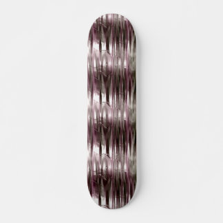 Rose Pink and Gold Liquid Metallic Effect Skateboard