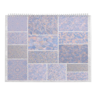 Rose Pink and Light Blue  Calendar