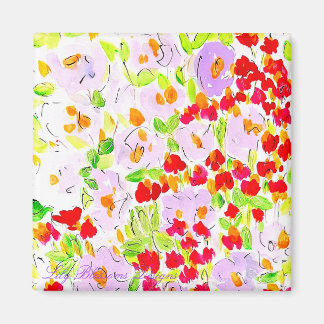 Rose Pink and Purple Magnet