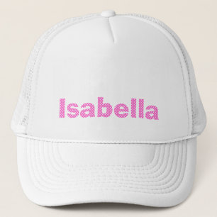 Rose Pink and White Polka Dot Personalised Trucker Hat